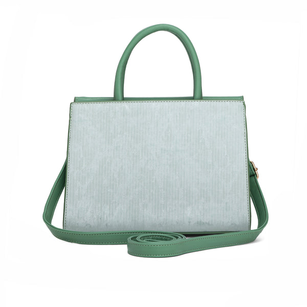 Meadow, Medium Vegan Leather Handbag (green)