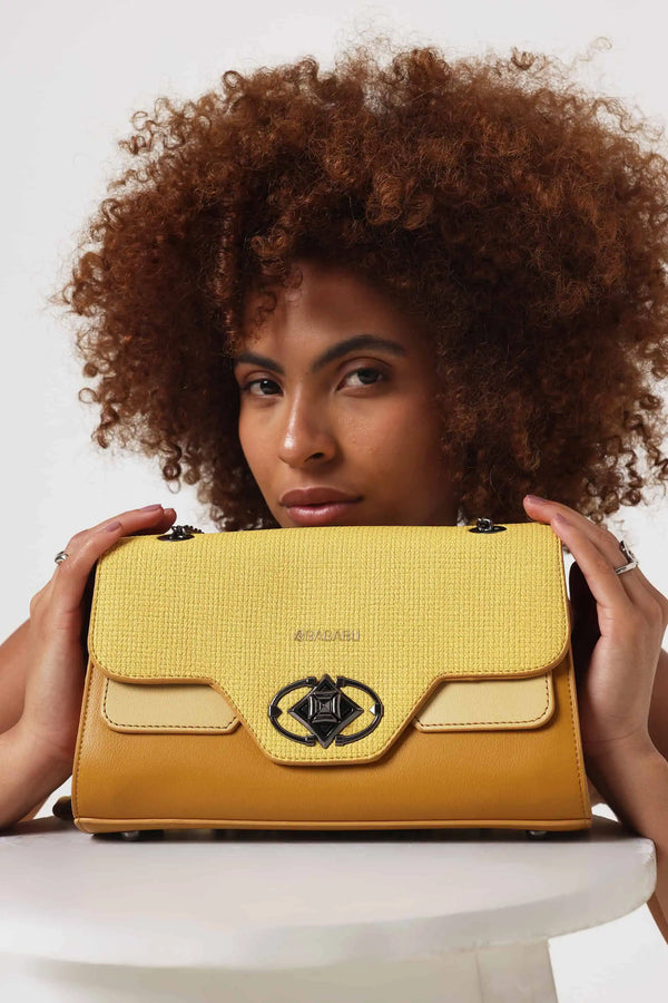 Bagabu Elegance Chain Shoulder Bag for Women (Yellow)