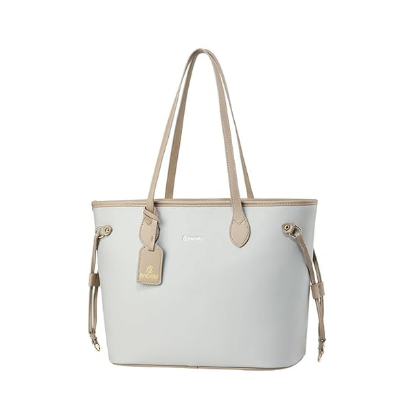Elara Vegan Leather Tote Bag (Grey)
