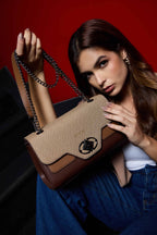 Bagabu Elegance Chain Shoulder Bag for Women (Coffee)