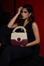 Eclipse Premium Vegan Knitted Handbag (burgundy)