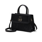 Meadow, Medium Vegan Leather Handbag (black)