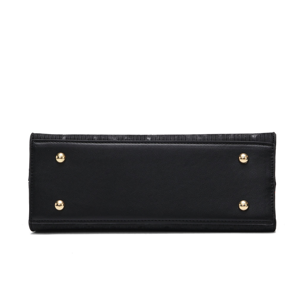 Meadow, Medium Vegan Leather Handbag (black)