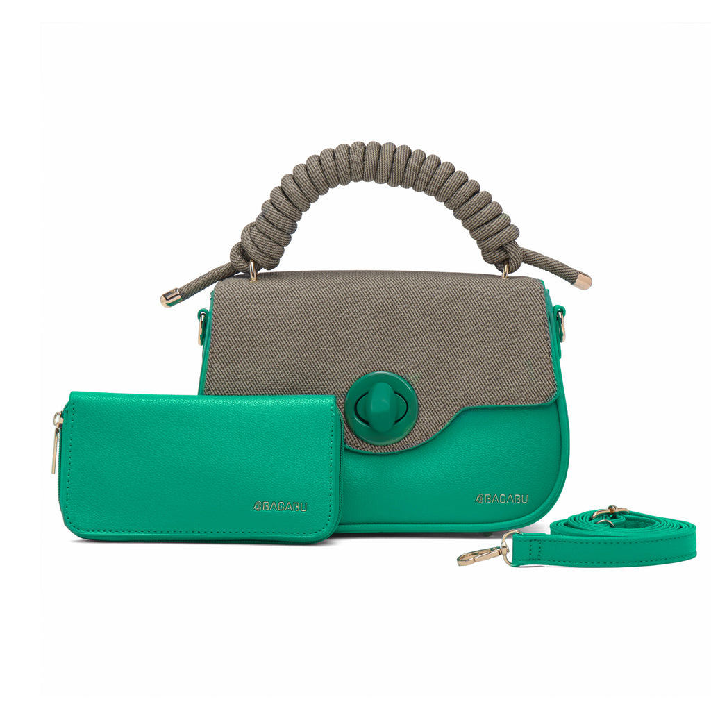 Eclipse Premium Vegan Knitted Handbag (green)