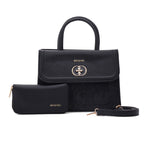 Meadow, Medium Vegan Leather Handbag (black)