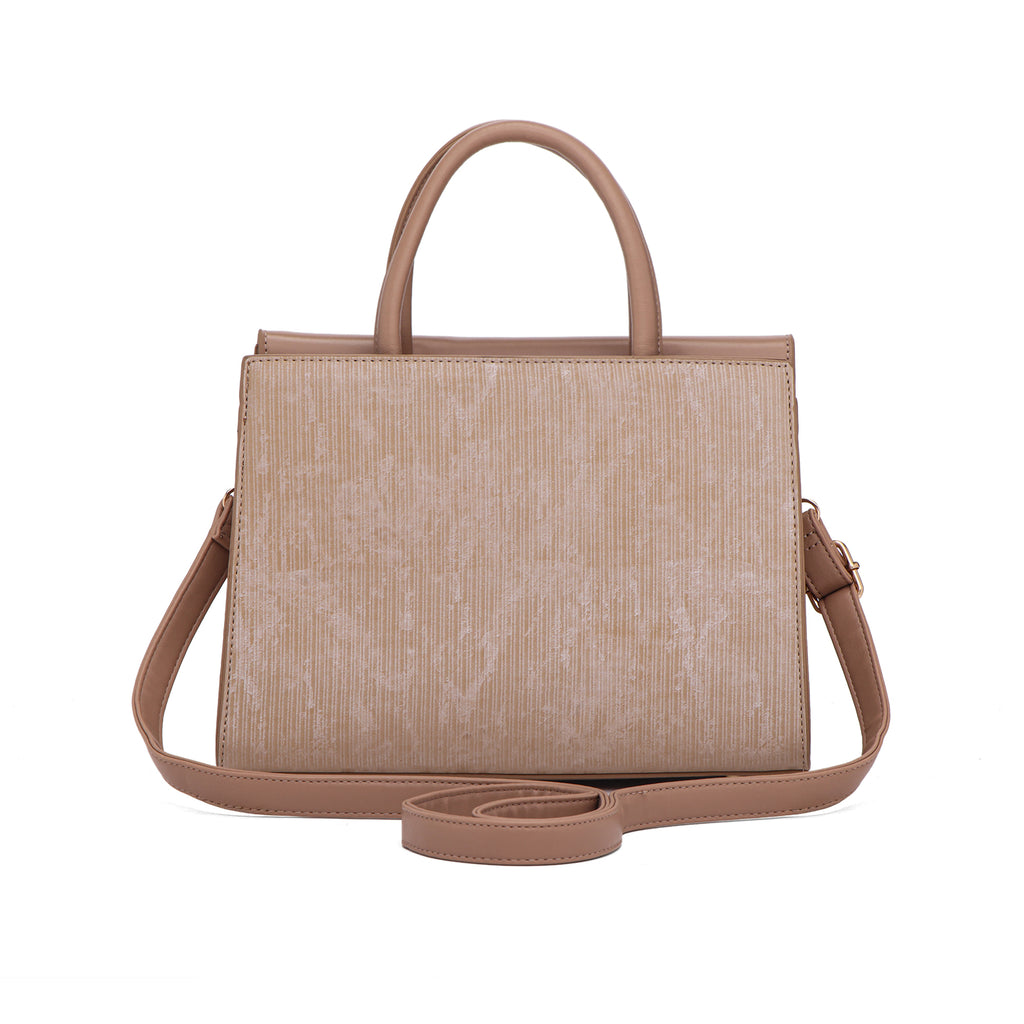 Meadow, Medium Vegan Leather Handbag (beige)
