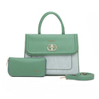 Meadow, Medium Vegan Leather Handbag (green)