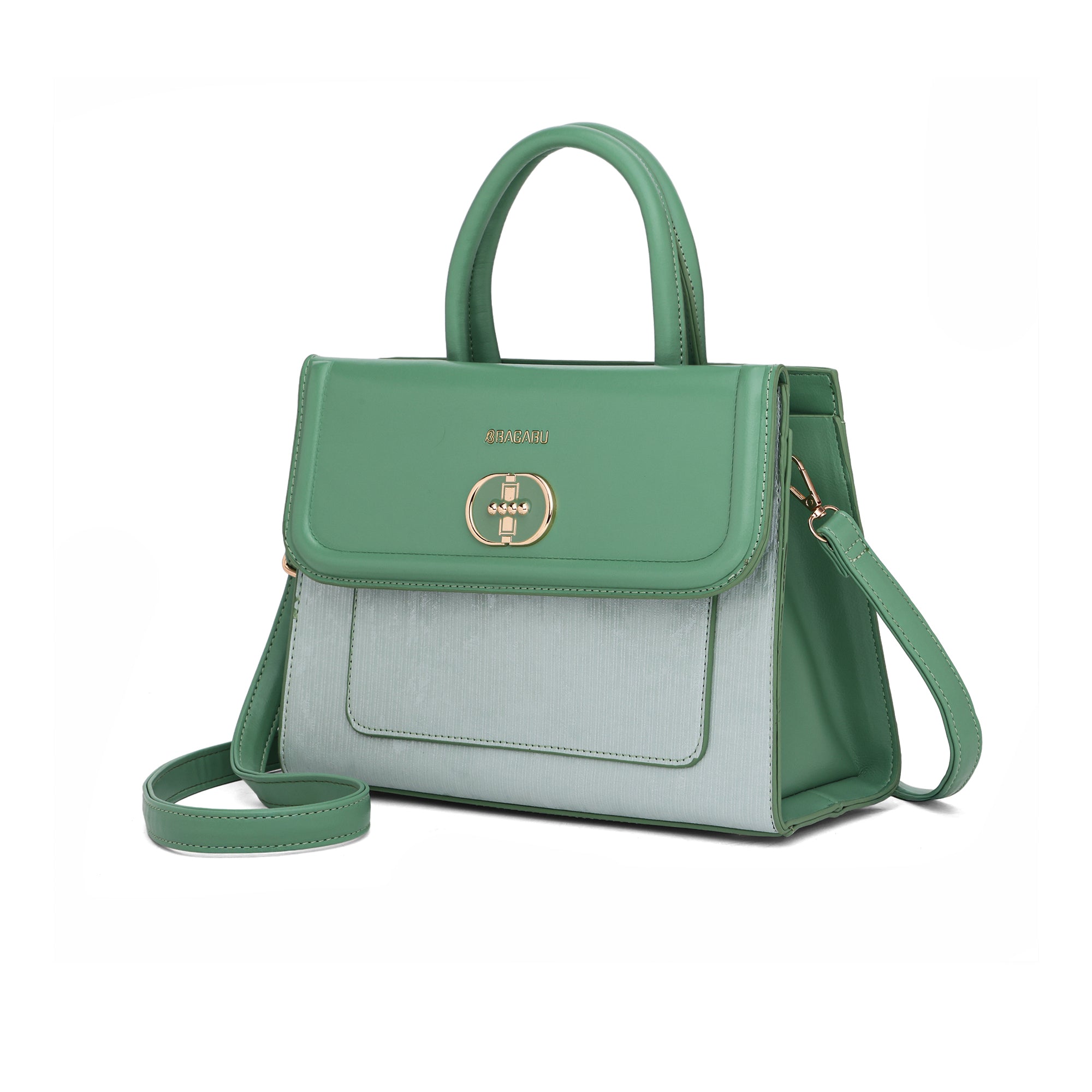 Meadow, Medium Vegan Leather Handbag (green)