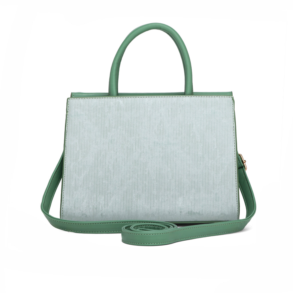 Meadow, Medium Vegan Leather Handbag (green)