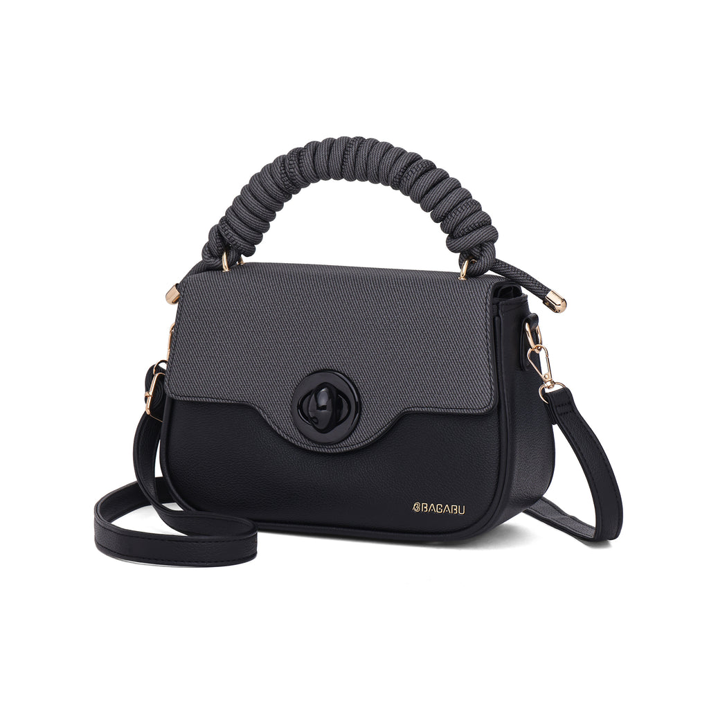 Eclipse Premium Vegan Knitted Handbag (black)