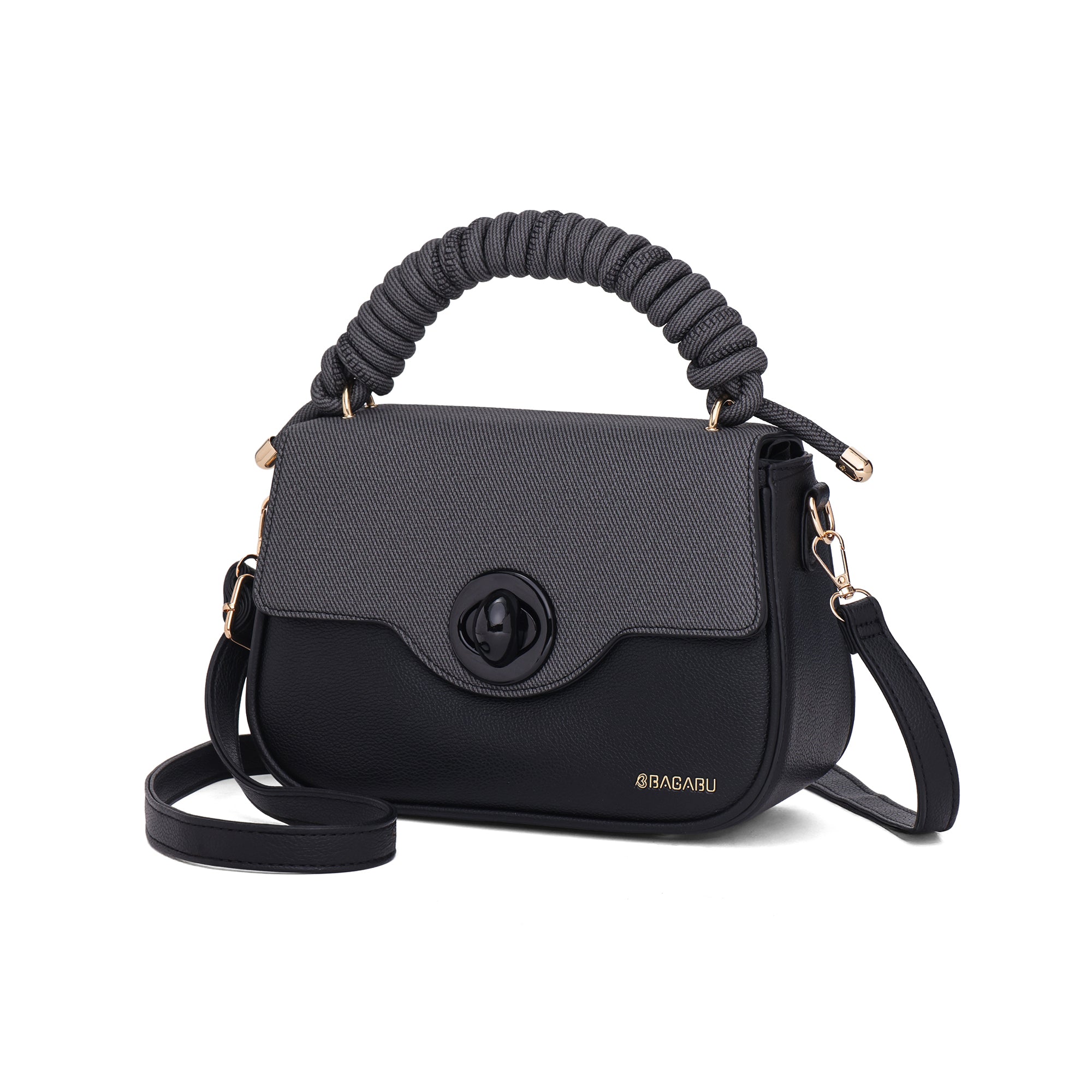 Eclipse Premium Vegan Knitted Handbag (black)