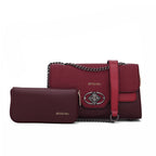 Weave Textured Vegan Leather Premium Handbag (burgundy)