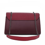 Weave Textured Vegan Leather Premium Handbag (burgundy)