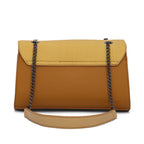 Weave Textured Vegan Leather Premium Handbag (yellow)