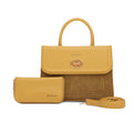 Meadow, Medium Vegan Leather Handbag (yellow)
