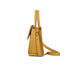 Meadow, Medium Vegan Leather Handbag (yellow)