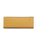Meadow, Medium Vegan Leather Handbag (yellow)