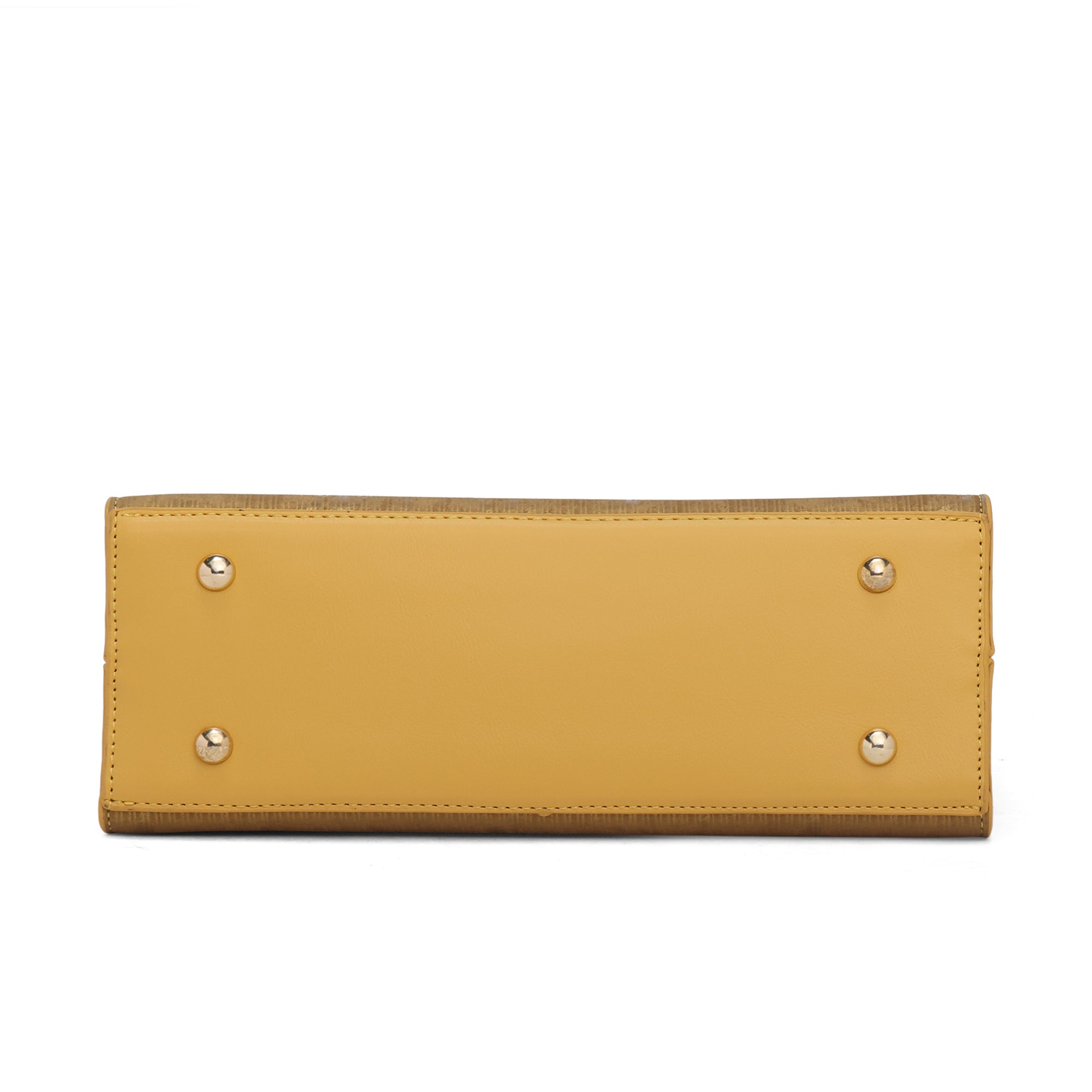 Meadow, Medium Vegan Leather Handbag (yellow)