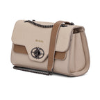 Weave Textured Vegan Leather Premium Handbag (beige)