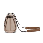 Weave Textured Vegan Leather Premium Handbag (beige)