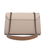 Weave Textured Vegan Leather Premium Handbag (beige)