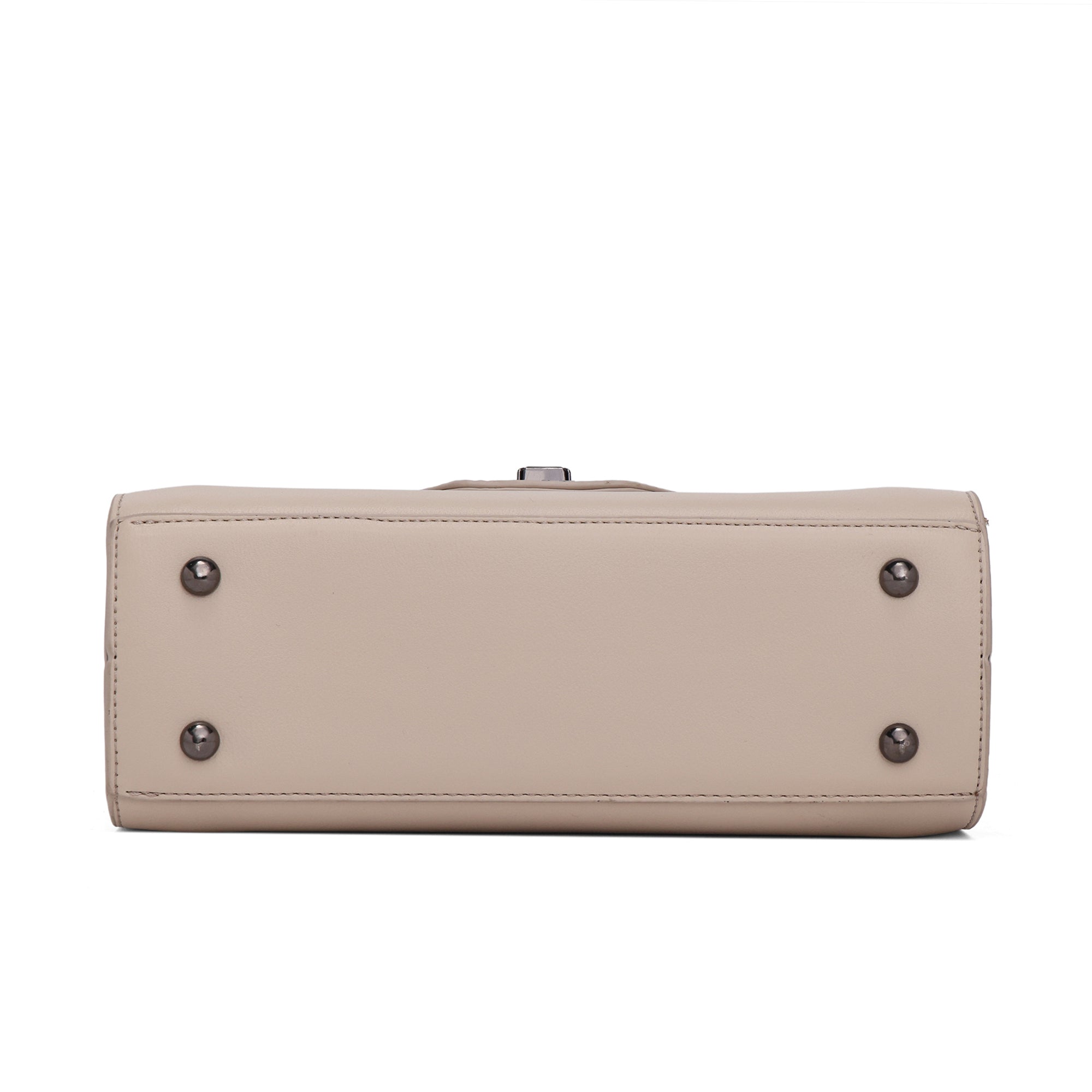 Weave Textured Vegan Leather Premium Handbag (beige)