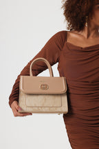 Meadow, Medium Vegan Leather Handbag (beige)
