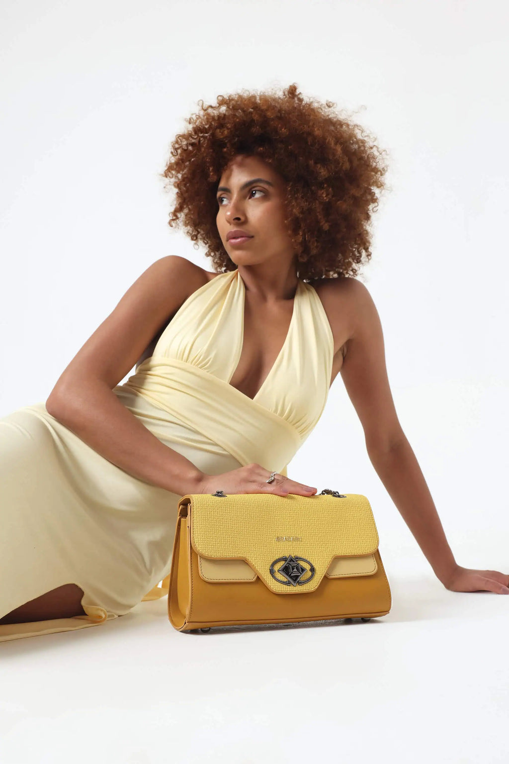 Bagabu Elegance Chain Shoulder Bag for Women (Yellow)