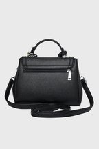 BAGABU Women's Premium Vegan Leather Satchel Handbag (Black)