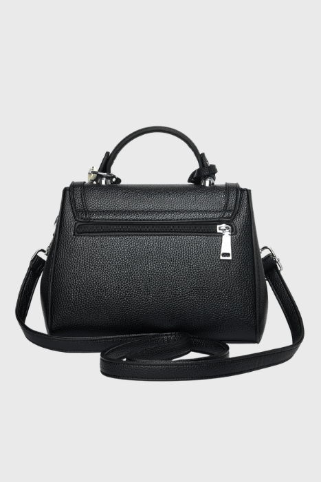 BAGABU Women's Premium Vegan Leather Satchel Handbag (Black)