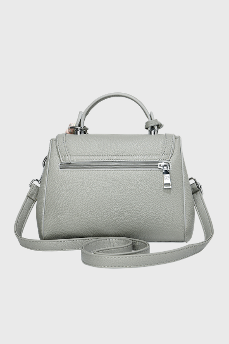 BAGABU Women's Premium Vegan Leather Satchel Handbag (Grey)