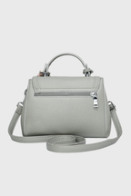 BAGABU Women's Premium Vegan Leather Satchel Handbag (Grey)