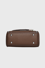 BAGABU Women's Premium Vegan Leather Satchel Handbag (Brown)