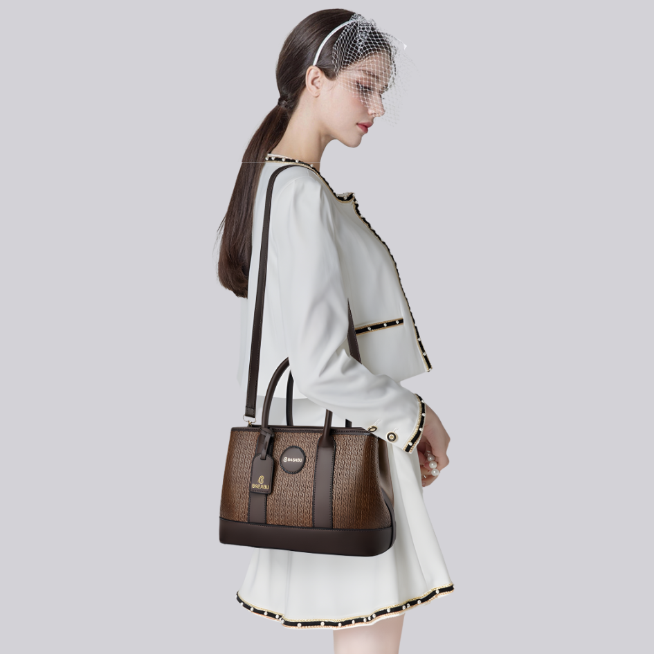 The Grain Premium Textured Handbag (coffee)