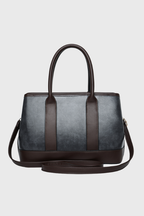 BAGABU Women's Premium Textured Vegan Leather Handbag Set with Wallet & Pouch (Grey)