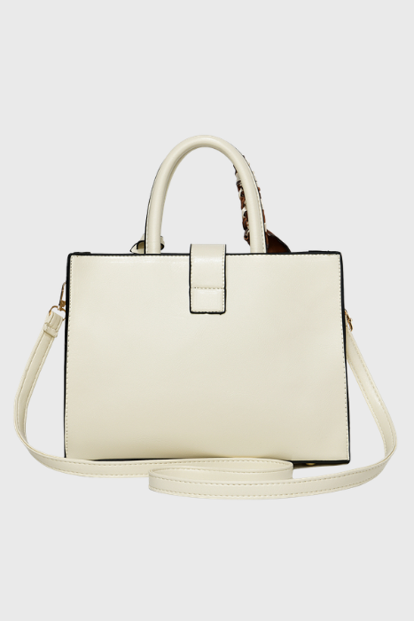 BAGABU Elegant Women's Vegan Leather Tote Handbag (Beige)