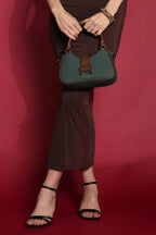BAGABU Luxe Vegan Leather Structured Handbag (Green)