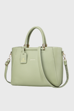 Verona Structured Vegan Leather Work Bag (Pastel Green)