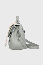 BAGABU Women's Premium Vegan Leather Satchel Handbag (Grey)