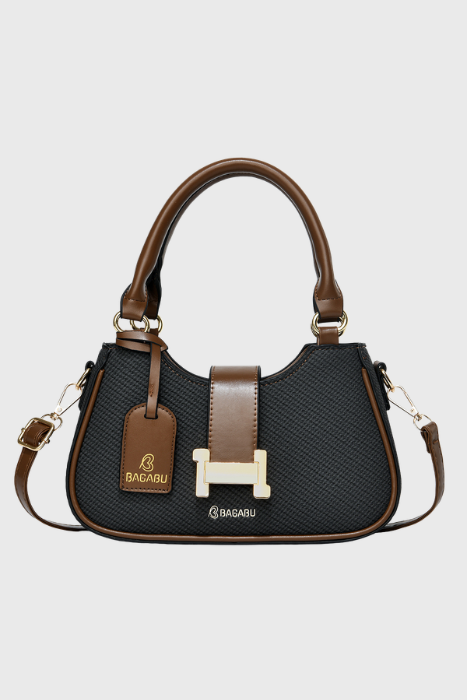 BAGABU Luxe Vegan Leather Structured Handbag (Black)