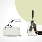 The Heart Locked Dual-Strap Handbag (White)