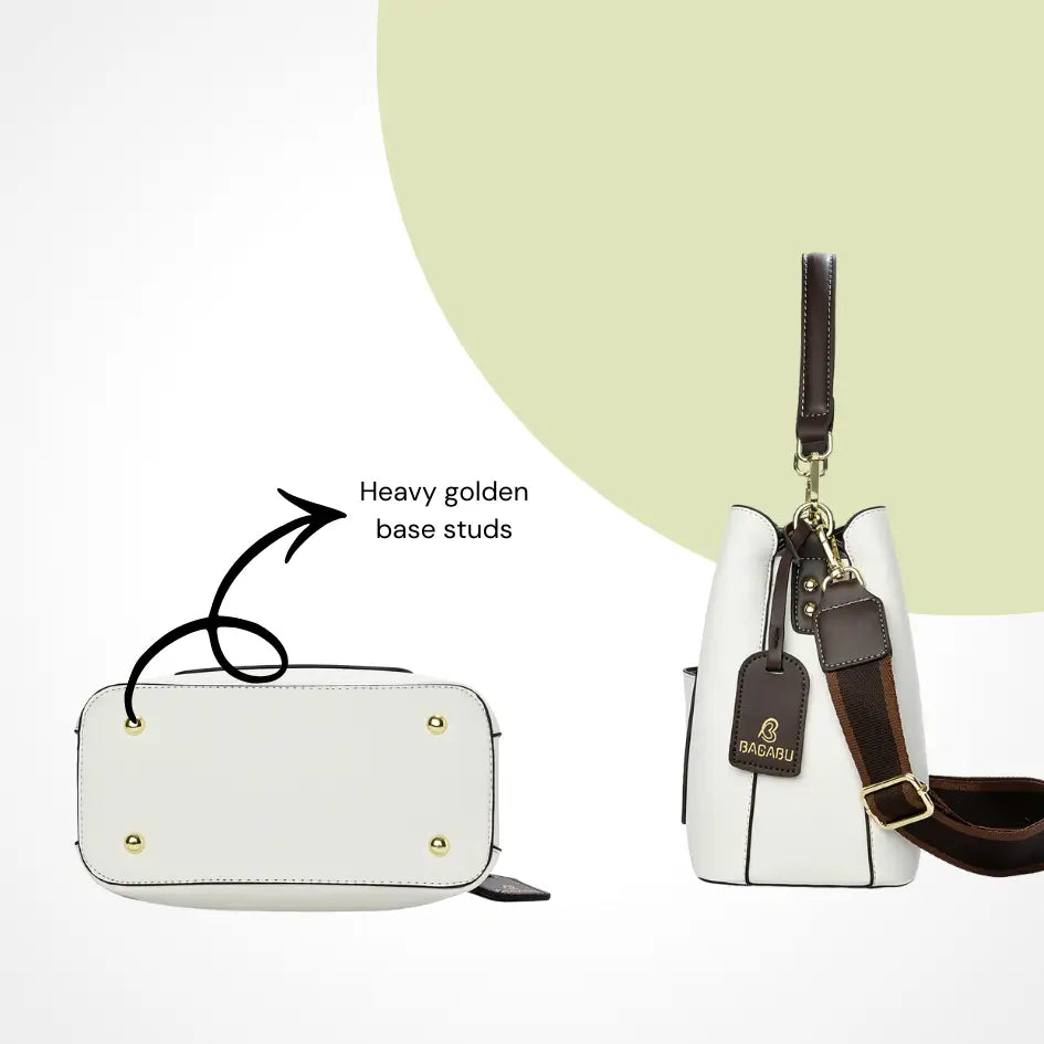 The Heart Locked Dual-Strap Handbag (White)
