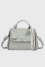 BAGABU Women's Premium Vegan Leather Satchel Handbag (Grey)
