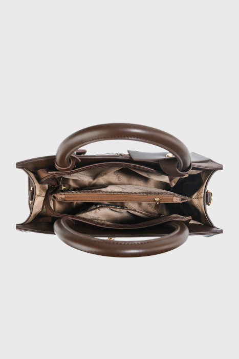 Bagabu Quadra Luxe Premium Vegan Leather Tote Set (brown)