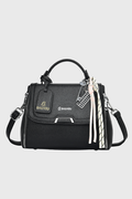 BAGABU Women's Premium Vegan Leather Satchel Handbag (Black)