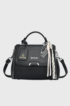BAGABU Women's Premium Vegan Leather Satchel Handbag (Black)