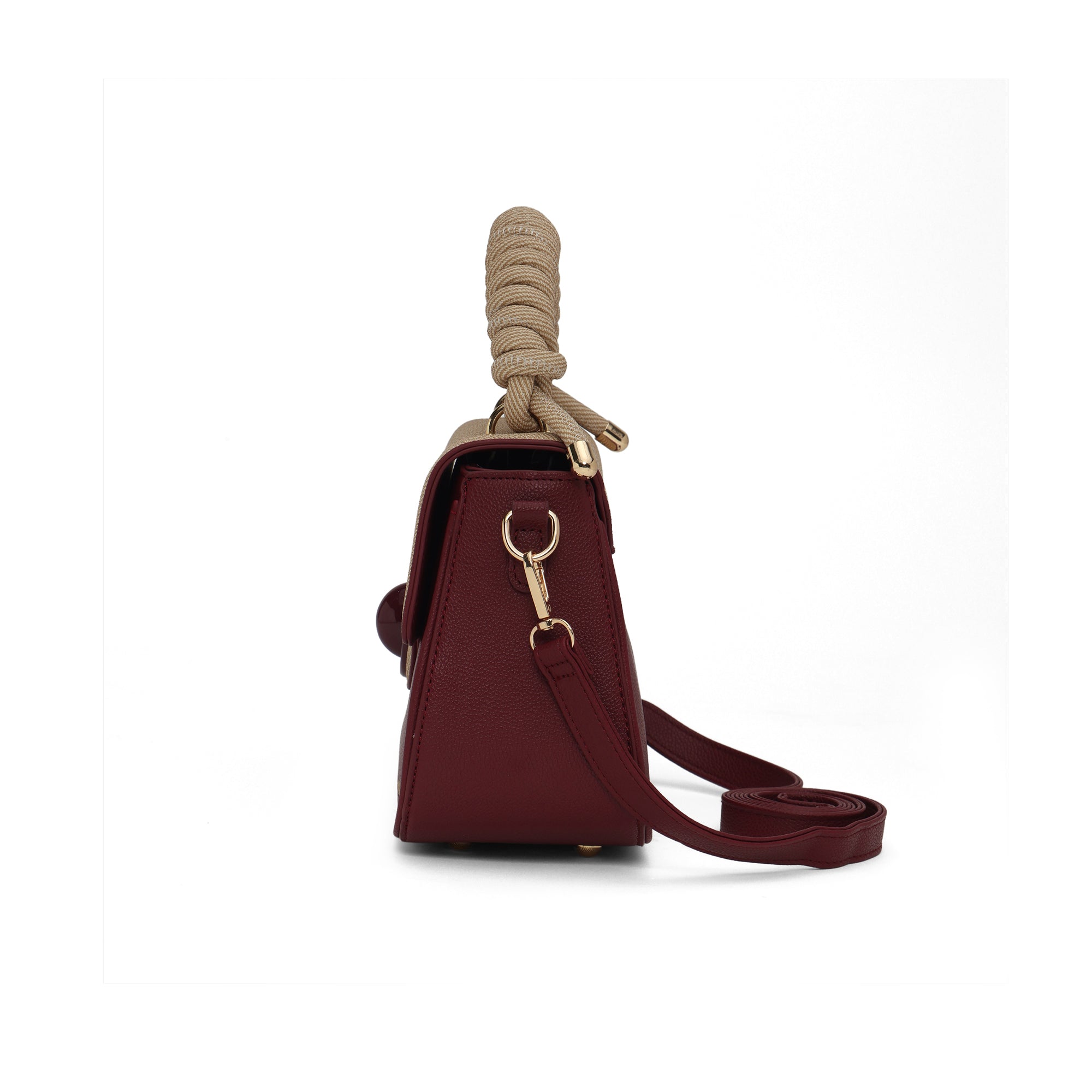 Eclipse Premium Vegan Knitted Handbag (burgundy)