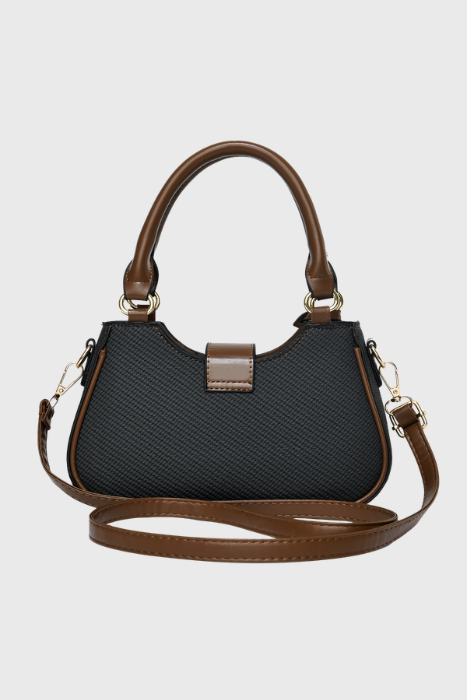 BAGABU Luxe Vegan Leather Structured Handbag (Black)