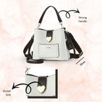The Heart Locked Dual-Strap Handbag (White)