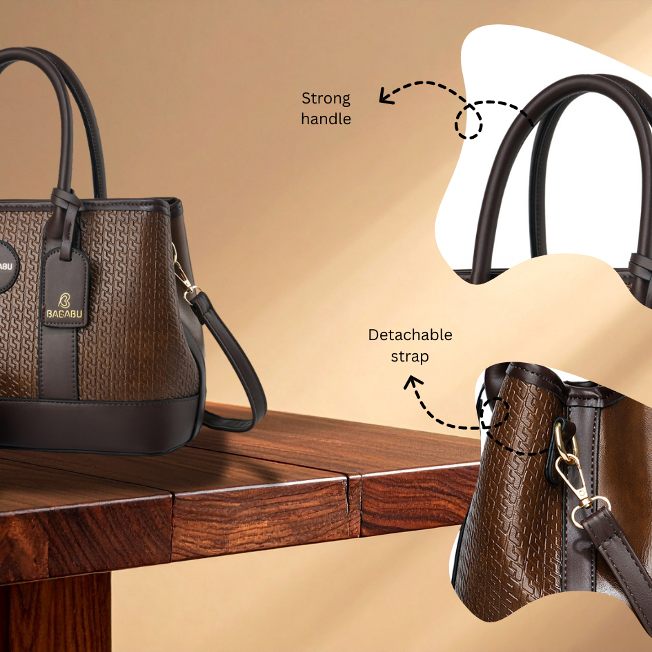 The Grain Premium Textured Handbag (coffee)